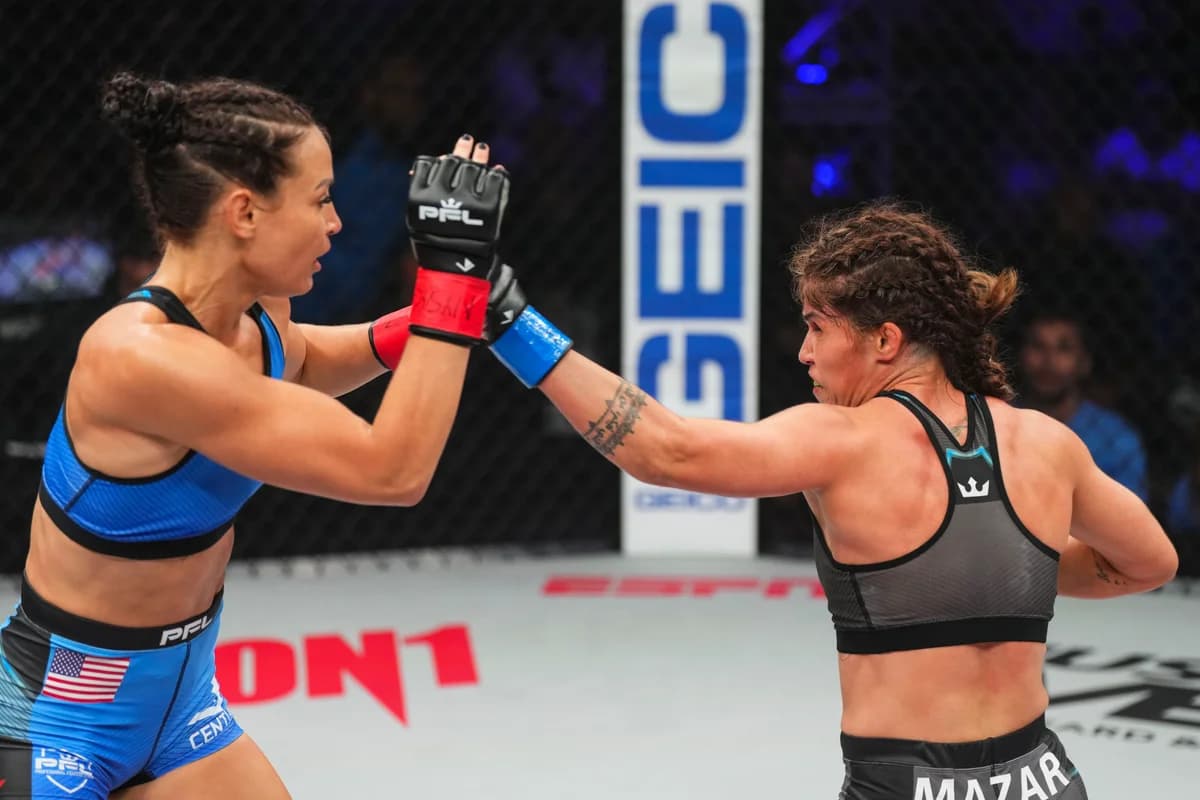 Kaytlin celebrating PFL victory