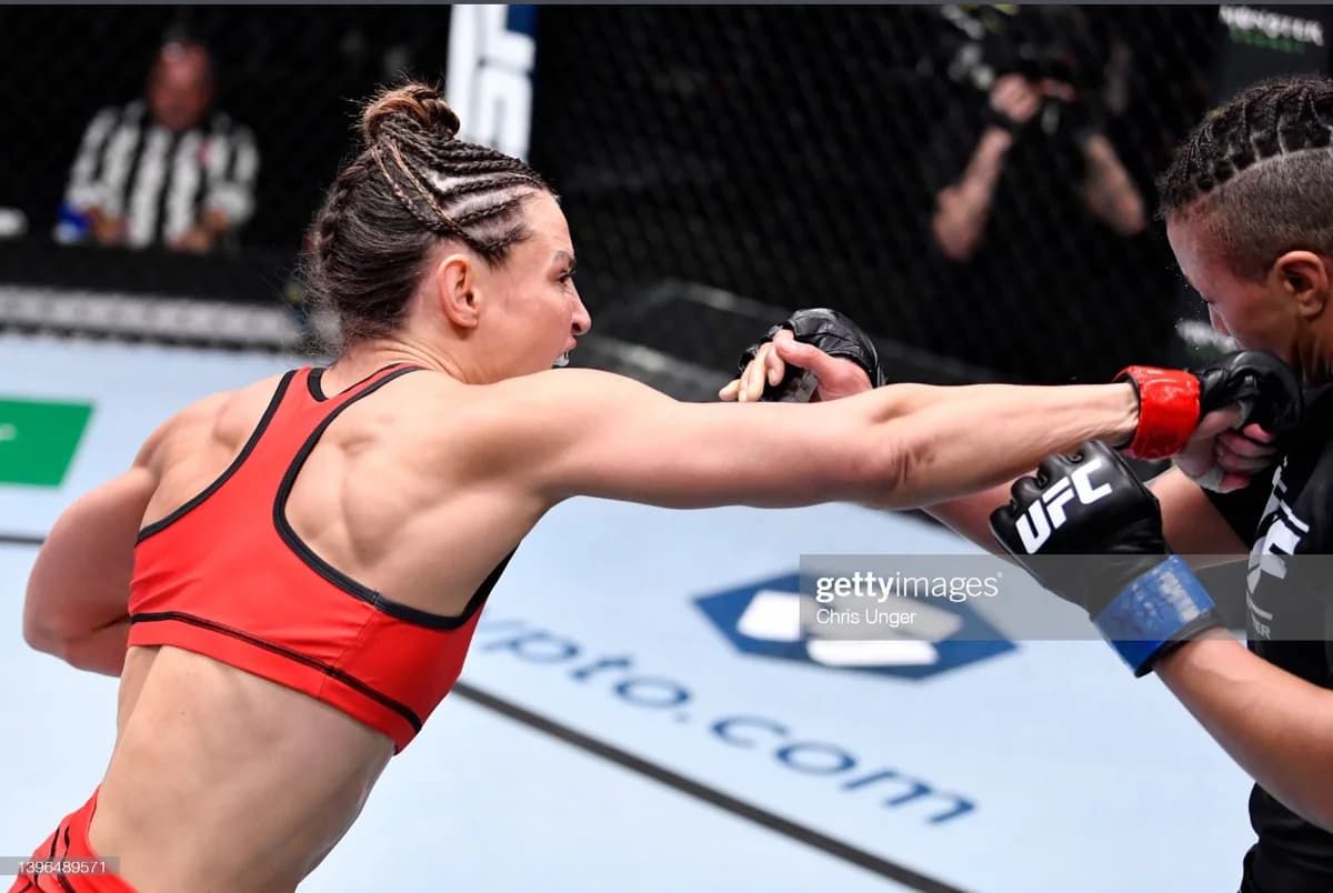 Kaytlin in UFC action
